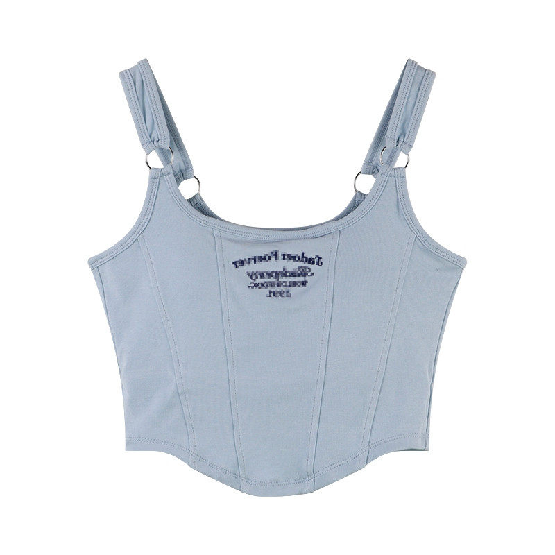 300斤外贸特大码女装速卖通亚马逊欧美风带胸垫吊带辣妹背心上衣