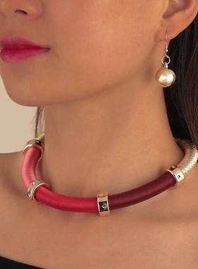 africa necklace suit women choker jewelry编织项链女颈链