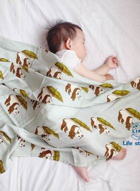 Baby gauze bath towel blanket, summer blanket, square towel,