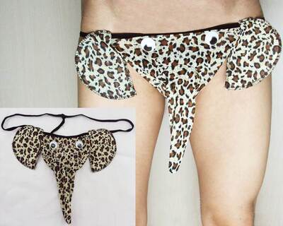 Sexy Men's Underwear Elephant T-pants Game 男式大象内T裤