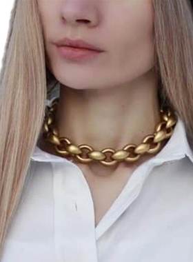简约链条锁骨链ins网红项链嘻哈性感颈链necklace women choker