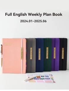 a4a5english weekly planner 2024 schedule weeks plan周计划本