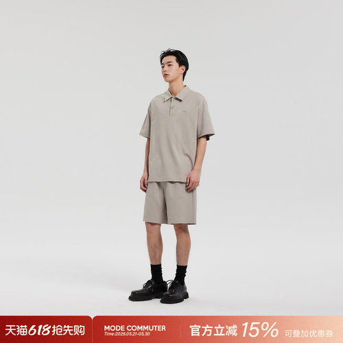 MODE COMMUTER| MC匹马棉微阔简约翻领短袖POLO