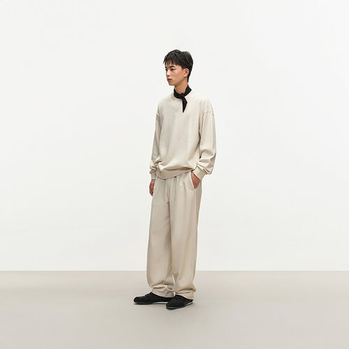 MODE COMMUTER| MC棉斜纹双卫衣布个性时尚挺括肌理简约圆领卫衣