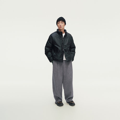 MODE COMMUTER | MC仿皮保暖锁温抗风皮质御寒立领短款羽绒服