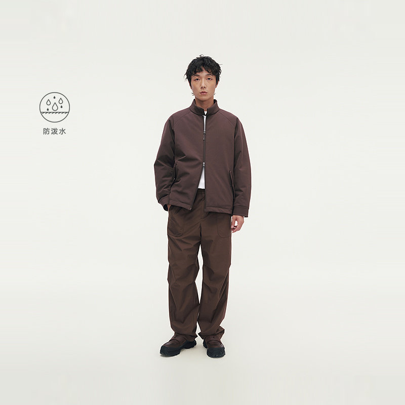 MODE COMMUTER | MC防泼水复合绒里梭织保暖压胶哈灵顿短款羽绒服