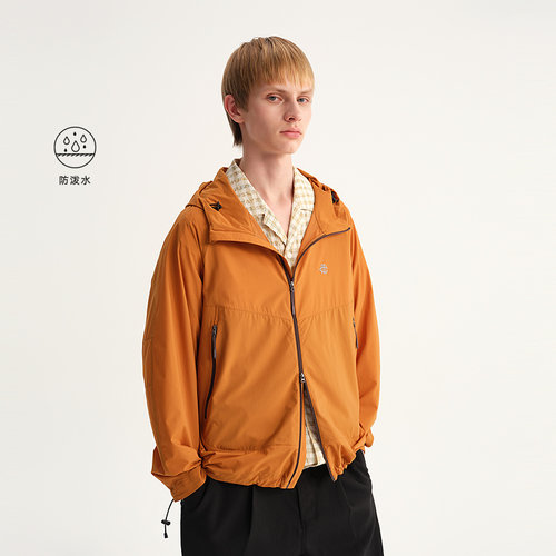 MODE COMMUTER| MC防泼水轻薄暗格纹梭织易打理连帽夹克