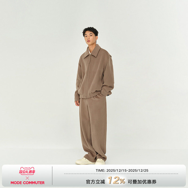 MODE COMMUTER | MC重磅蓄热混纺毛呢绵羊毛落肩蓄热翻领短款大衣