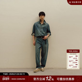 COMMUTER MC复古水洗时尚 复古翻领水洗长袖 MODE 牛仔衬衫