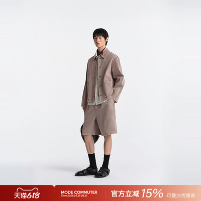 MODE COMMUTER| MC复古水洗时尚翻领水洗长袖牛仔夹克