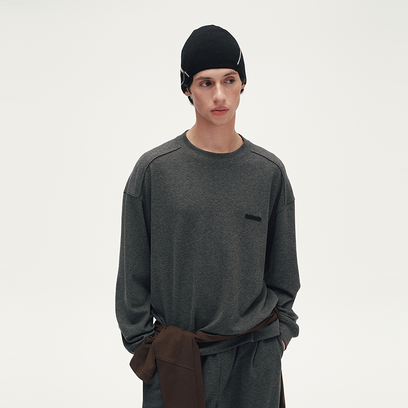 MODE COMMUTER| MC亲肤超柔针织超大弹力TR氨纶混纺圆领针织卫衣