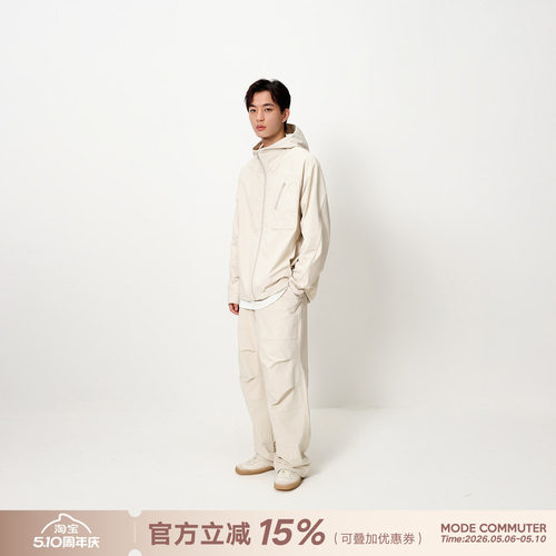MODE COMMUTER| MC双面斜纹双面斜纹开襟连帽夹克