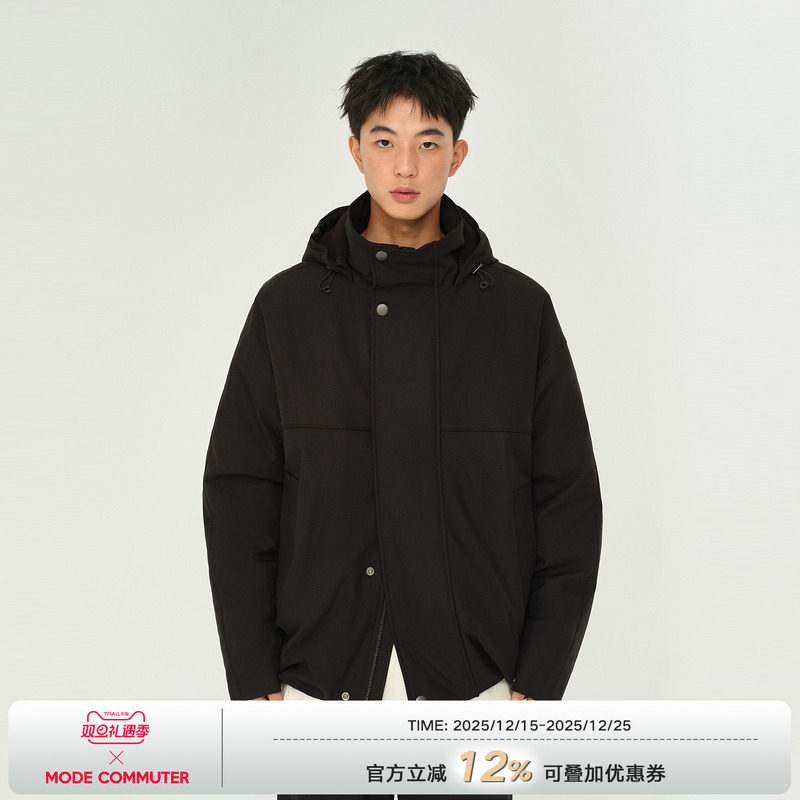 MODE COMMUTER | MC棉感环保亲肤透气简约休闲连帽短款防风羽绒服