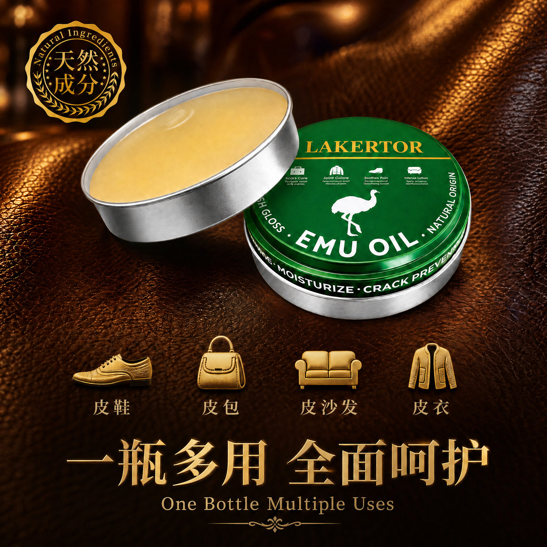 奢侈品包包保养油真皮皮革去污清洁剂皮沙发座椅皮衣具鸸鹋油神器