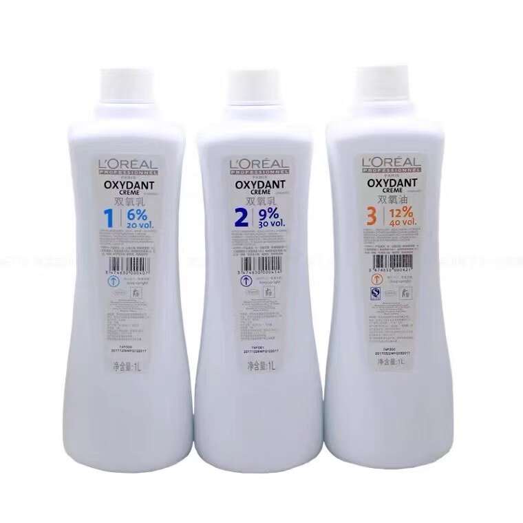 欧莱雅染发专用双氧奶美丝雅双氧乳1000ml 6度9度12度双氧显色乳