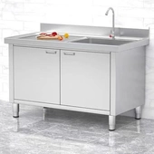 不锈钢单水槽工作台面洗菜池盆洗碗池水池橱柜洗碗槽厨房商用