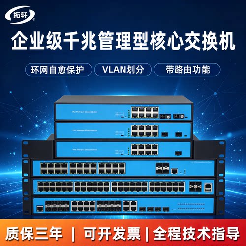 拓轩WEB管理千兆2光8电交换机