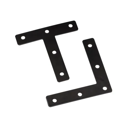 平面L型角码连接片直片角码T黑色连接件直片/层板托固定