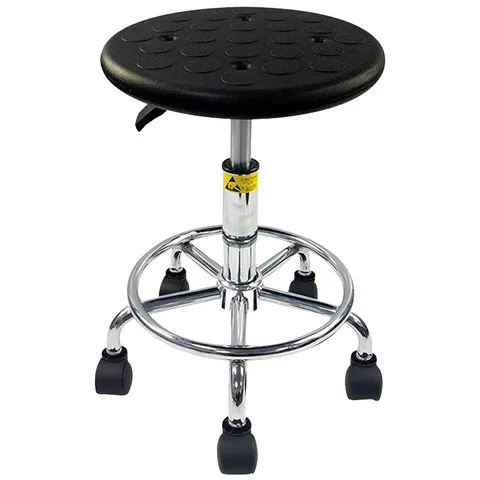 工作转椅酒吧台升降圆凳防静电凳子PU车间椅子用实验室工厂
