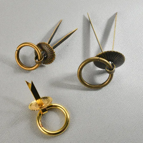 拉手单孔抽屉吊环拉环精茂欧式柜门圆环新中式古铜环形