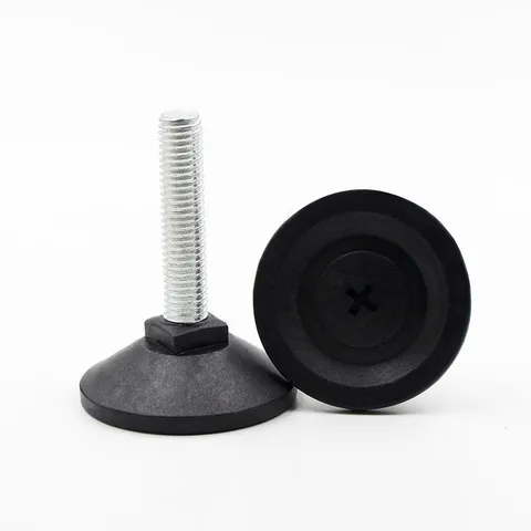 脚垫瀛黑底雅脚杯家具铁皮塑料可调脚五金家具调节脚展架螺丝