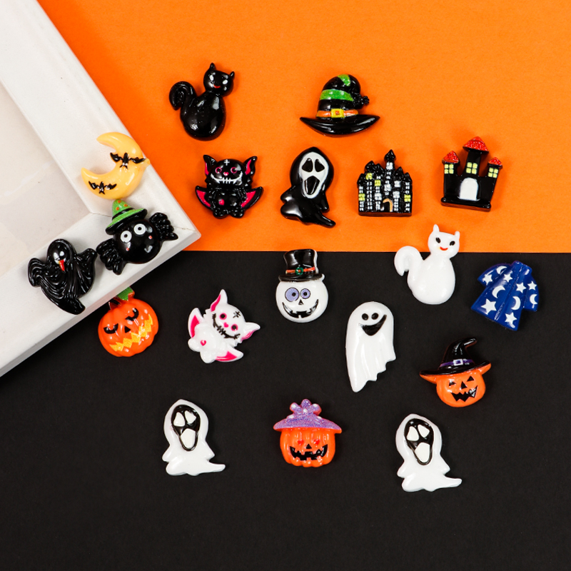 万圣节幽灵城堡南瓜灯手机壳发饰