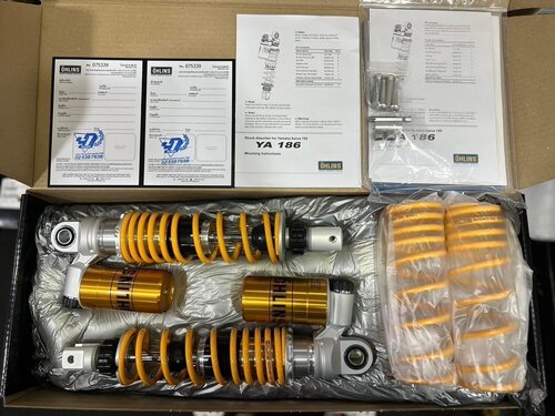 雅马哈nvx155 aerox155改装减震 改装后减震欧林斯ohlins ya186