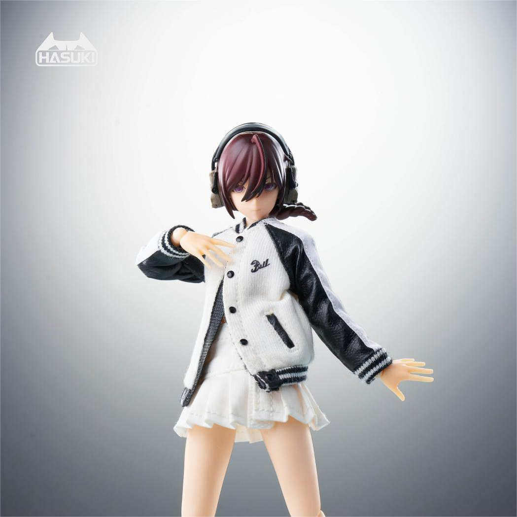 现货 HASUKI 1/12 CS014 棒球衫百褶裙套装 机娘服装包