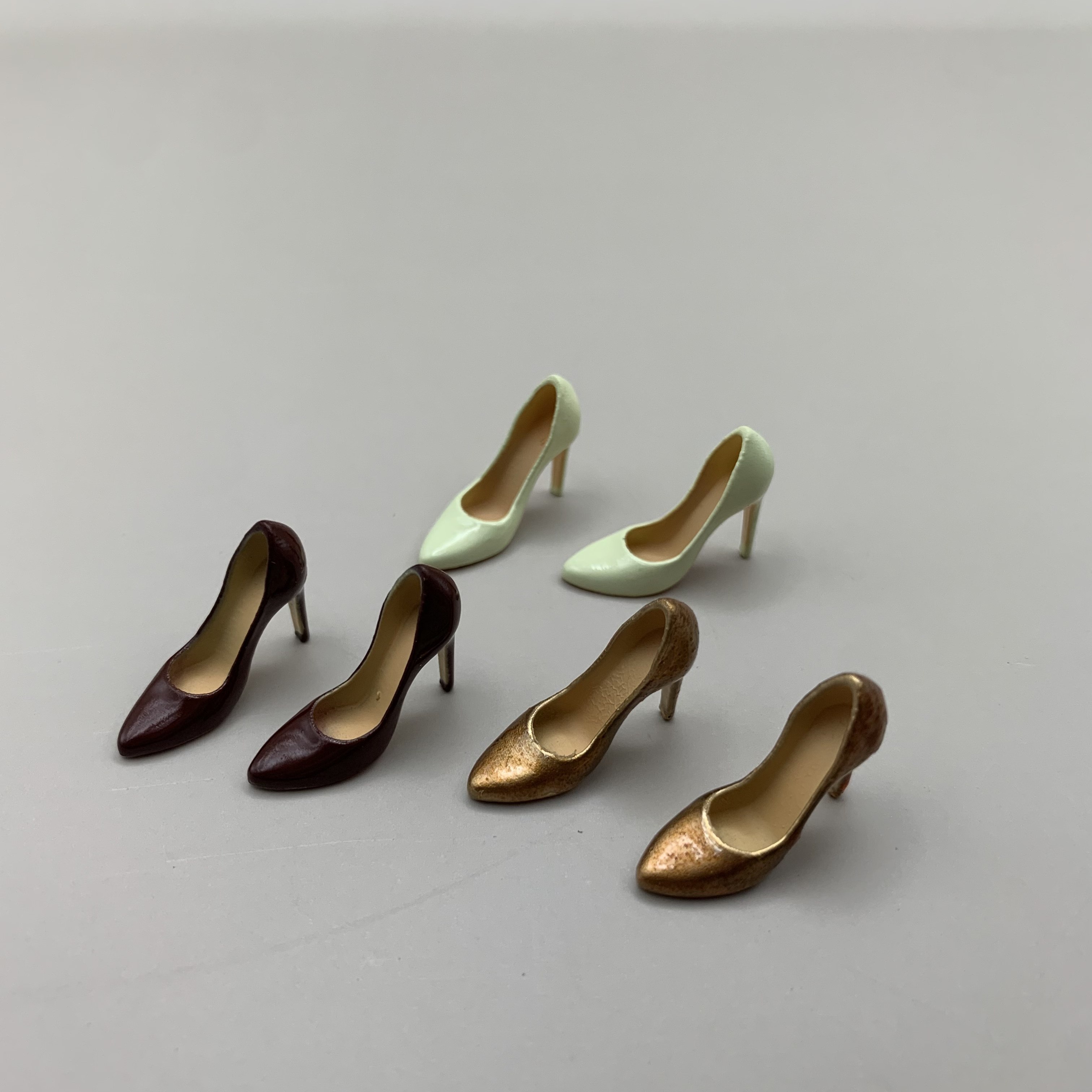 现货Feeltoys 1/12比例 FT018 时尚OL糖果色高跟鞋 女士凉鞋 单鞋