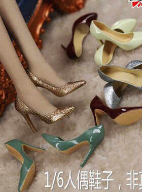 现货 Feeltoys 1/6女兵人 FT018 时尚OL糖果色高跟鞋 凉鞋 单鞋