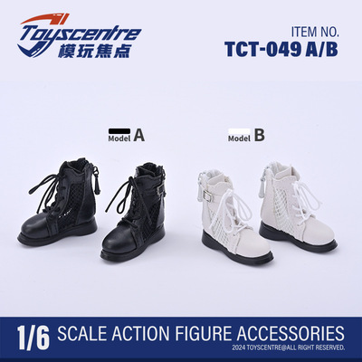 TCT-049女款1/6 网面马丁靴 兵人手办模型玩具鞋子凉鞋娃鞋手工鞋