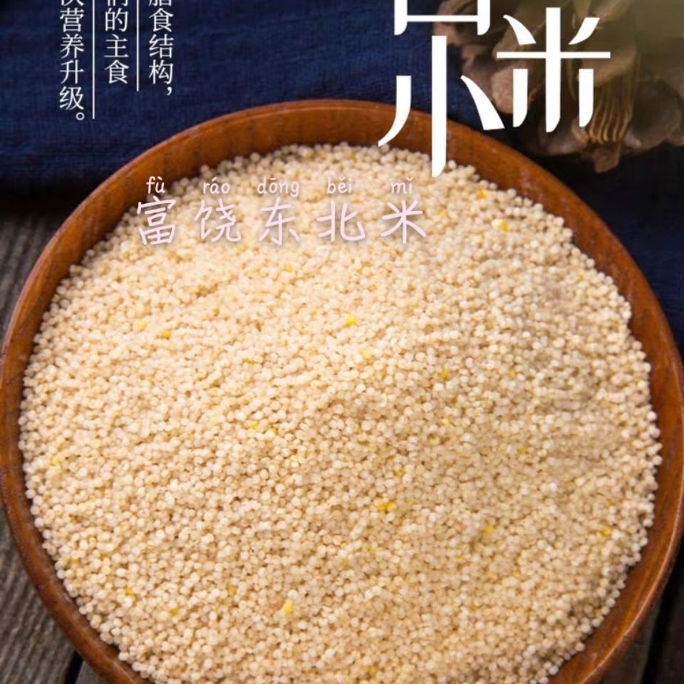 新鲜白小米食用五谷杂粮东北特产粗粮小米粥米脂宝宝营养早餐1斤