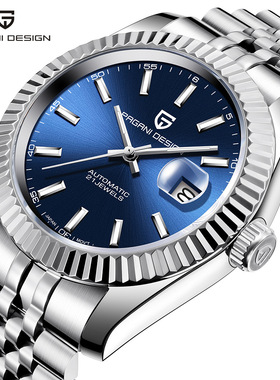 伯佳尼PAGANI全自动进口机芯机械手表时尚防水日历精钢手表PD1645