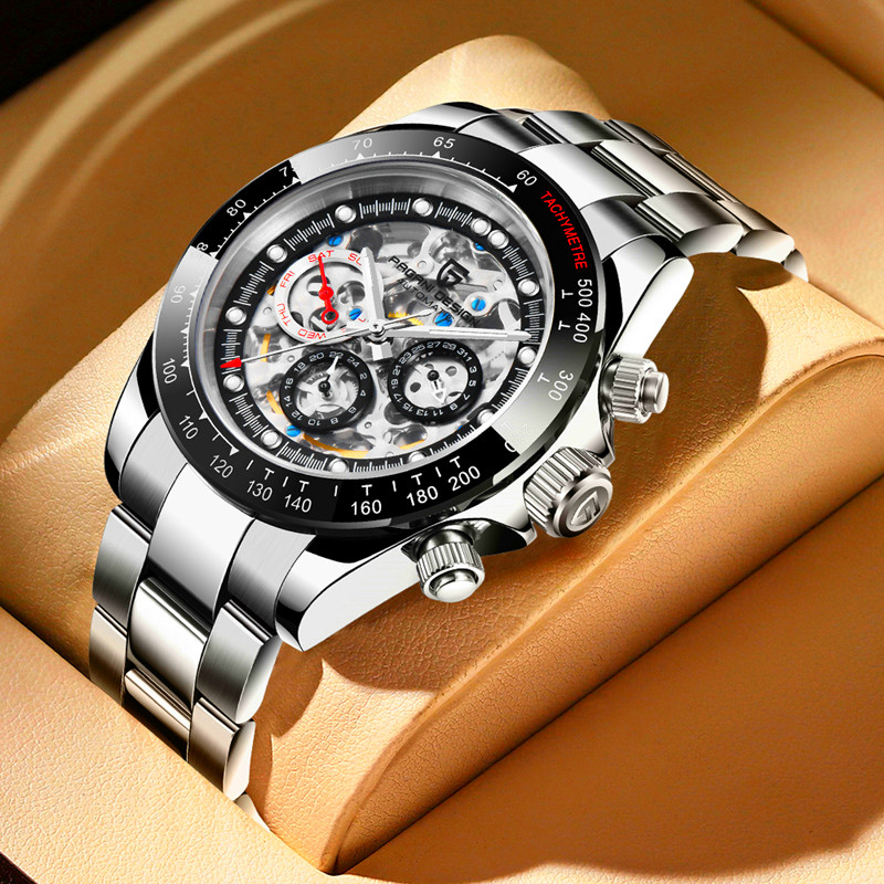 伯佳尼镂空时尚男士机械手表