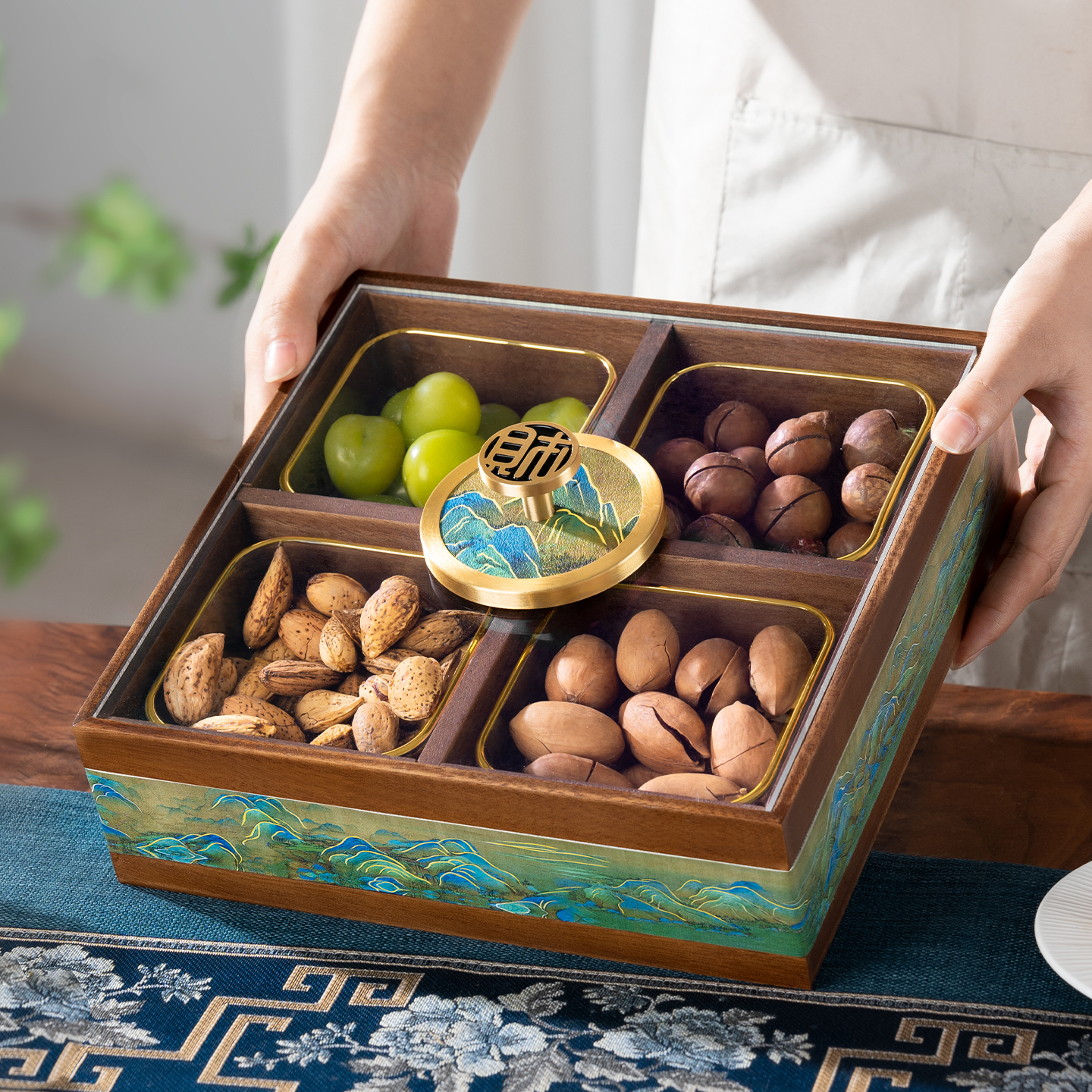 中式干果盒高档轻奢家用客厅