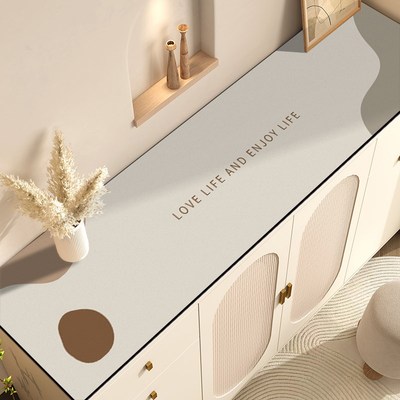 硅藻泥桌垫吸水桌布斗柜长条吧台电视柜防脏垫进门鞋柜桌面保护垫