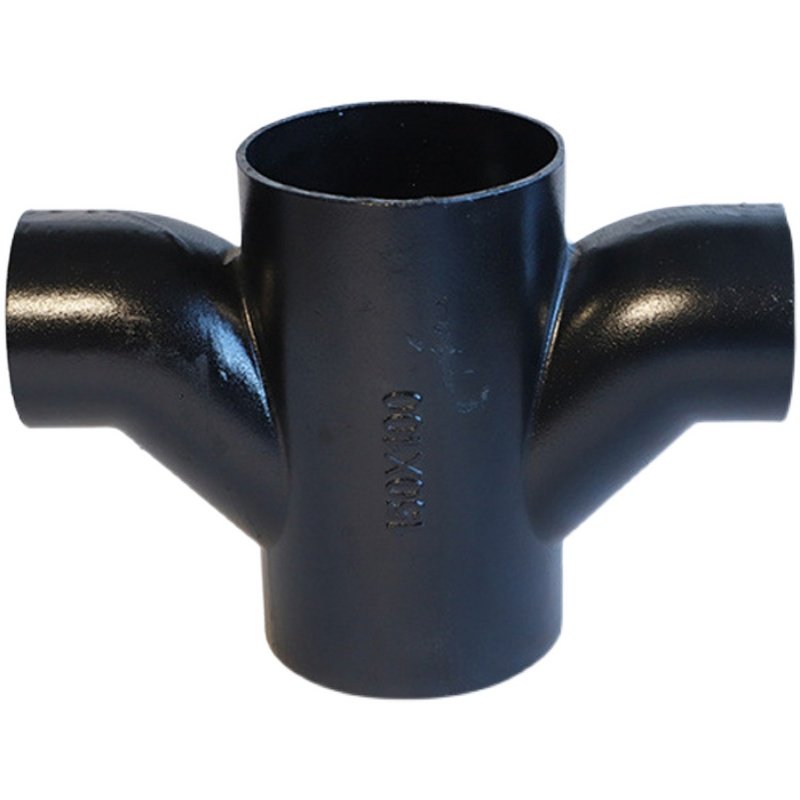 柔性铸铁管W型TY异径变径四通DN100 150下水排水管配件接头管件