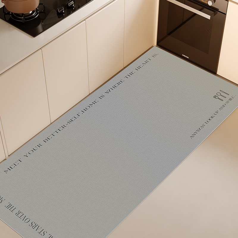 厨房专用地垫子防滑防油可擦免洗PVC防水脚垫免打理l形满铺地毯