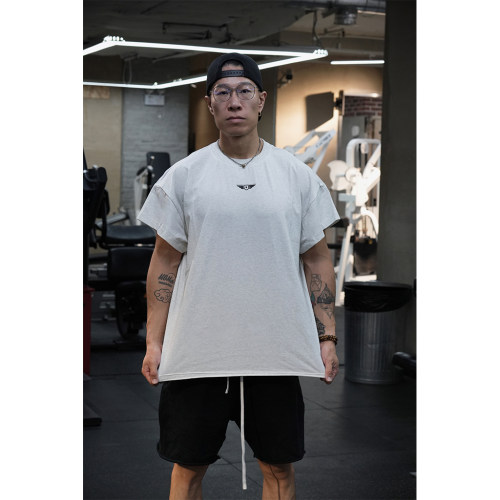 蝙蝠袖棉氨轻薄透气宽松训练T恤