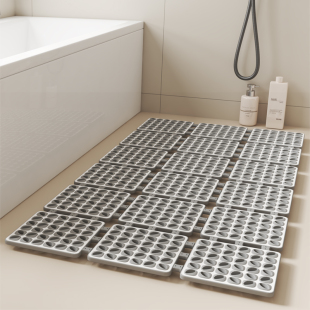 浴室防滑垫淋浴房洗澡地垫家用正方形可折叠卫浴吸盘防摔跤脚垫子