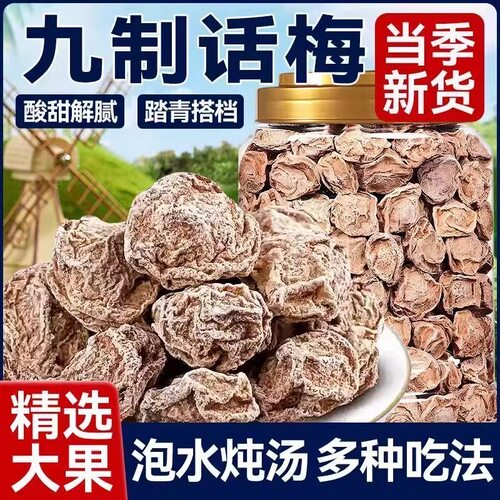 九制话梅泡水盐津甘甜咸酸正宗酸梅干孕妇梅子零食广东潮汕旗舰店