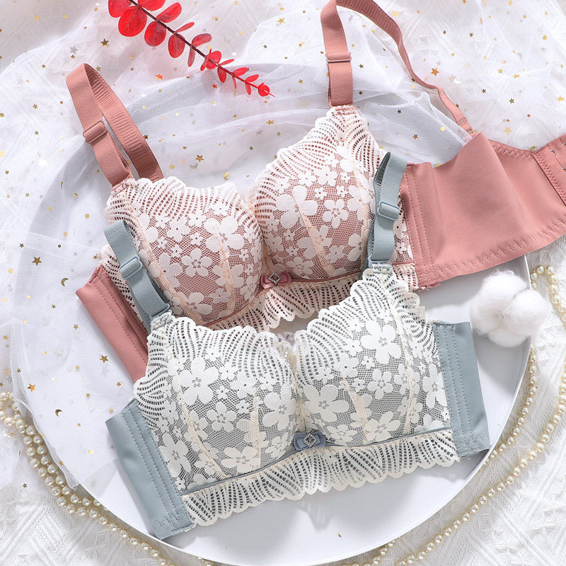 内衣女加厚款聚拢收副乳上托平胸不空杯无钢圈超厚小胸显大文胸罩