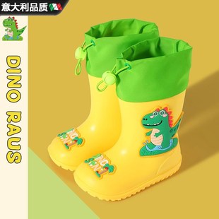 男童宝宝防滑雨靴女童学生上学幼儿园防水轻便耐磨防滑鞋 儿童雨鞋