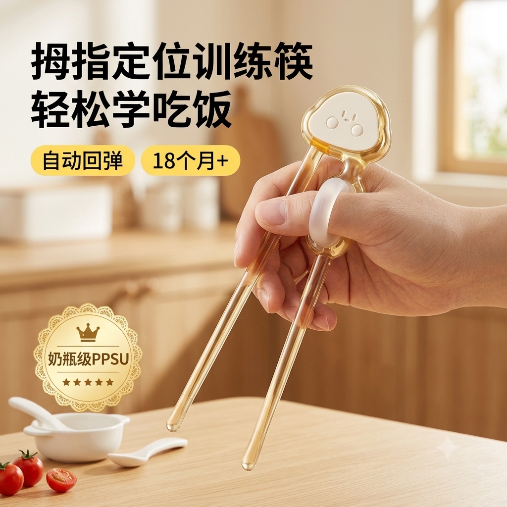 新品卖爆啦！儿童PPSU正姿训练筷