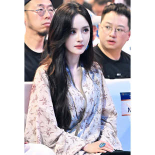 女明星同款~慵懒时尚竹叶印花汉服罩衫外套 大幂幂古风系带开衫潮