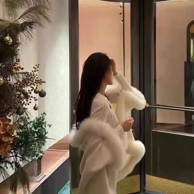 高干文女主~清冷唯美氛围感毛毛披肩外套25新秋冬浪漫温柔开衫 女