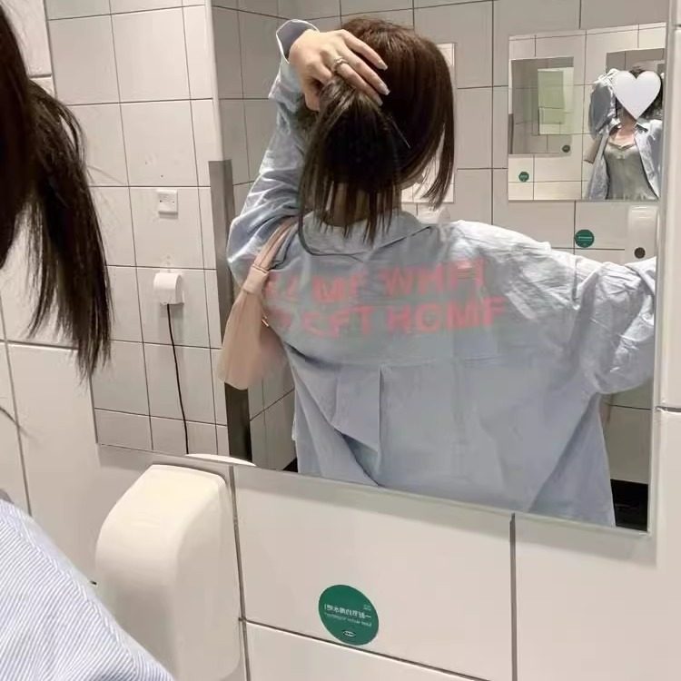 宽松慵懒时尚潮人长袖衬衫