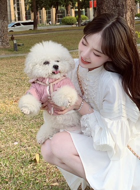 2025春夏法式宫廷风珍珠衬衫连衣裙 灯笼袖甜美桔梗小白裙娃娃裙