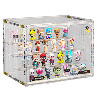 盲盒展示架收纳盒泡泡玛特手办小摆件透明阶梯模型积木玩具展示墙