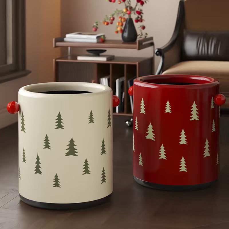 垃圾桶家用2025新款客厅厨房卫生间卧室厕所办公室轻奢高档中古风